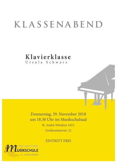 Klassenabend Klarinetten- und Klavierklasse