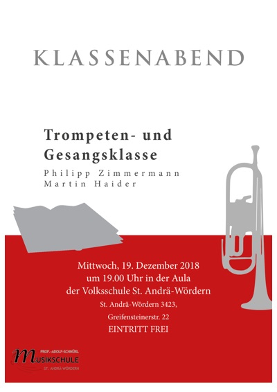 Klassenabend Klarinetten- und Klavierklasse